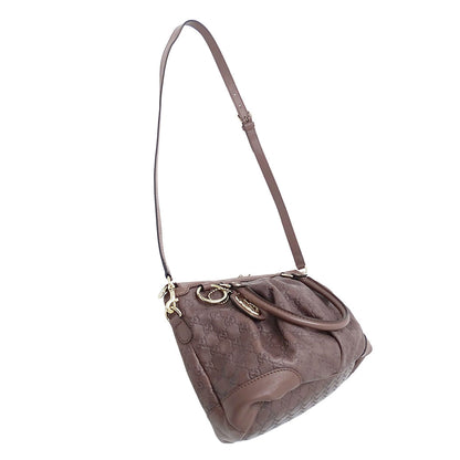 GUCCI グッチ スーキー 2wayバッグ シマ ブラウン 247902 シマレザー レディース 【中古】