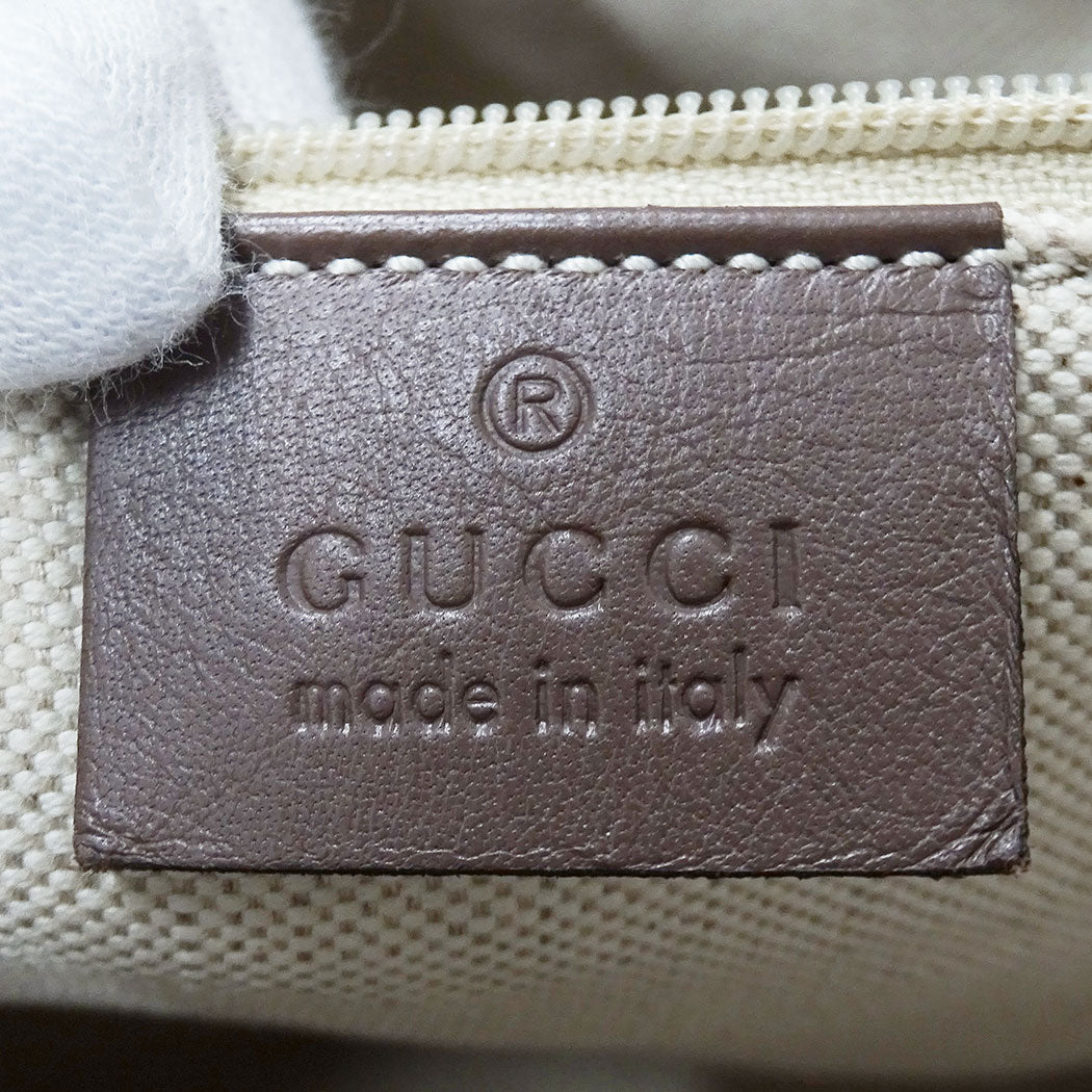 GUCCI グッチ スーキー 2wayバッグ シマ ブラウン 247902 シマレザー レディース 【中古】