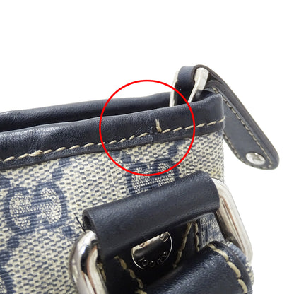 GUCCI グッチ ショルダーバッグ ネイビー ベージュ 246413 GGプラス メンズ 【中古】