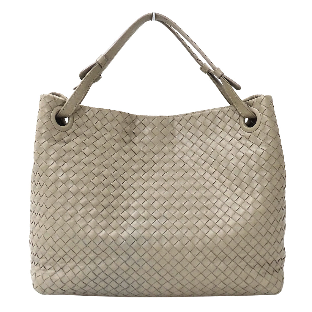 BOTTEGAVENETA ボッテガ・ヴェネタ トートバッグ イントレチャート ベージュ 179320 レザー レディース 【中古】
