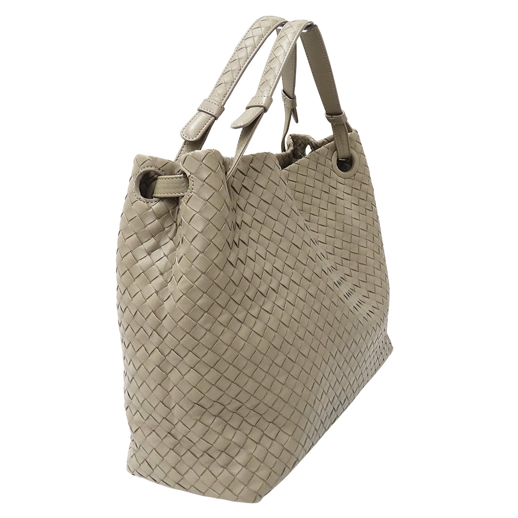 BOTTEGAVENETA ボッテガ・ヴェネタ トートバッグ イントレチャート ベージュ 179320 レザー レディース 【中古】