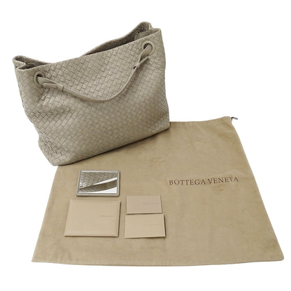 BOTTEGAVENETA ボッテガ・ヴェネタ トートバッグ イントレチャート ベージュ 179320 レザー レディース 【中古】