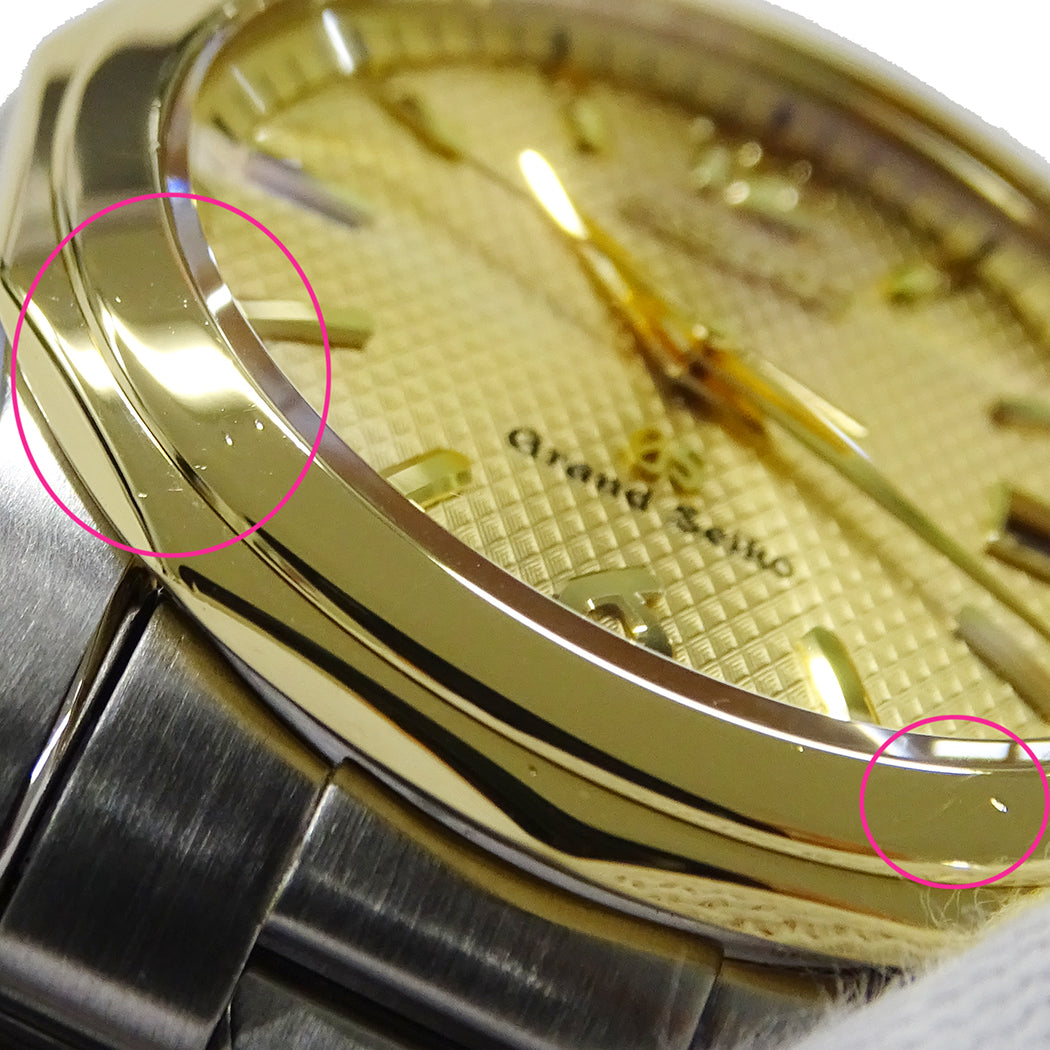 GRAND SEIKO グランドセイコー GS 9F62-0A70 SBGX036 メンズ 腕時計 クオーツ QZ SS YG 磨き済み【中古】