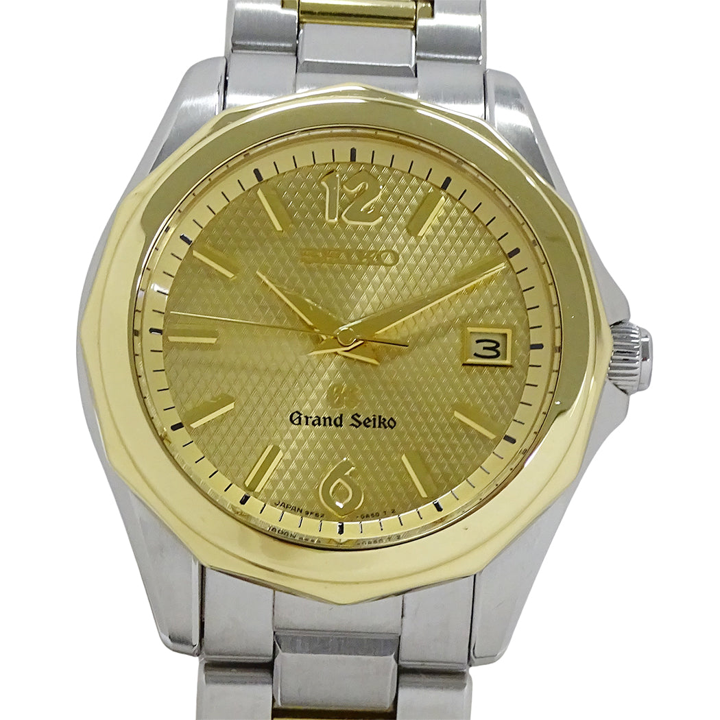 GRAND SEIKO グランドセイコー GS 9F62-0A70 SBGX036 メンズ 腕時計 クオーツ QZ SS YG 磨き済み【中古】