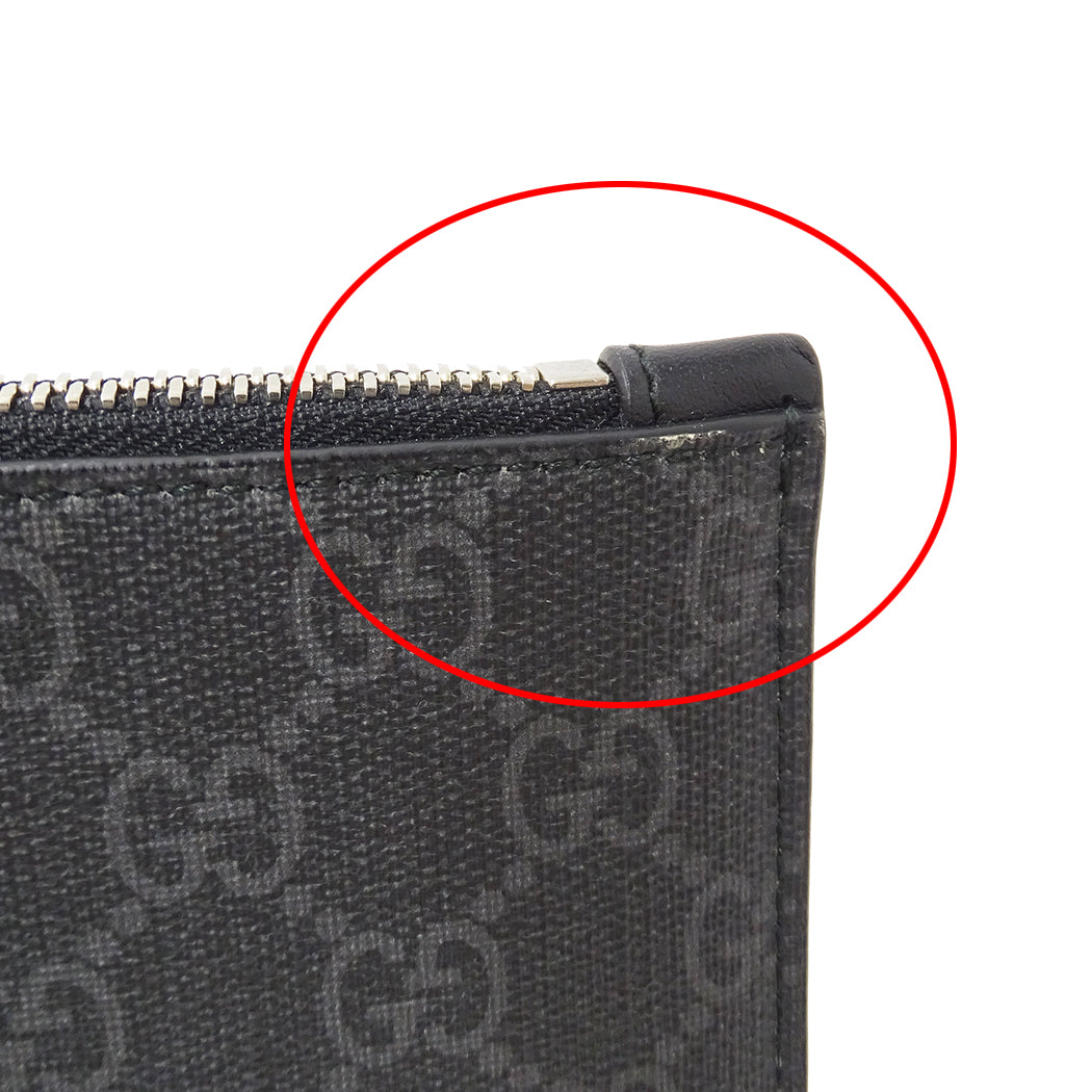 GUCCI グッチ クラッチ・セカンドバッグ キングスネーク ブラック 473904 GGスプリームキャンバス メンズ 【中古】