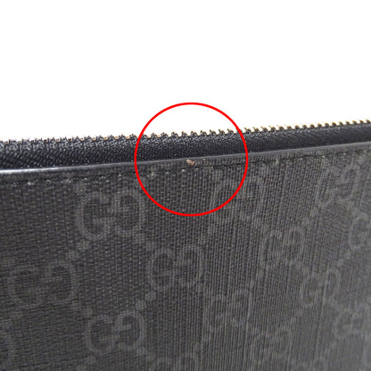 GUCCI グッチ クラッチ・セカンドバッグ キングスネーク ブラック 473904 GGスプリームキャンバス メンズ 【中古】