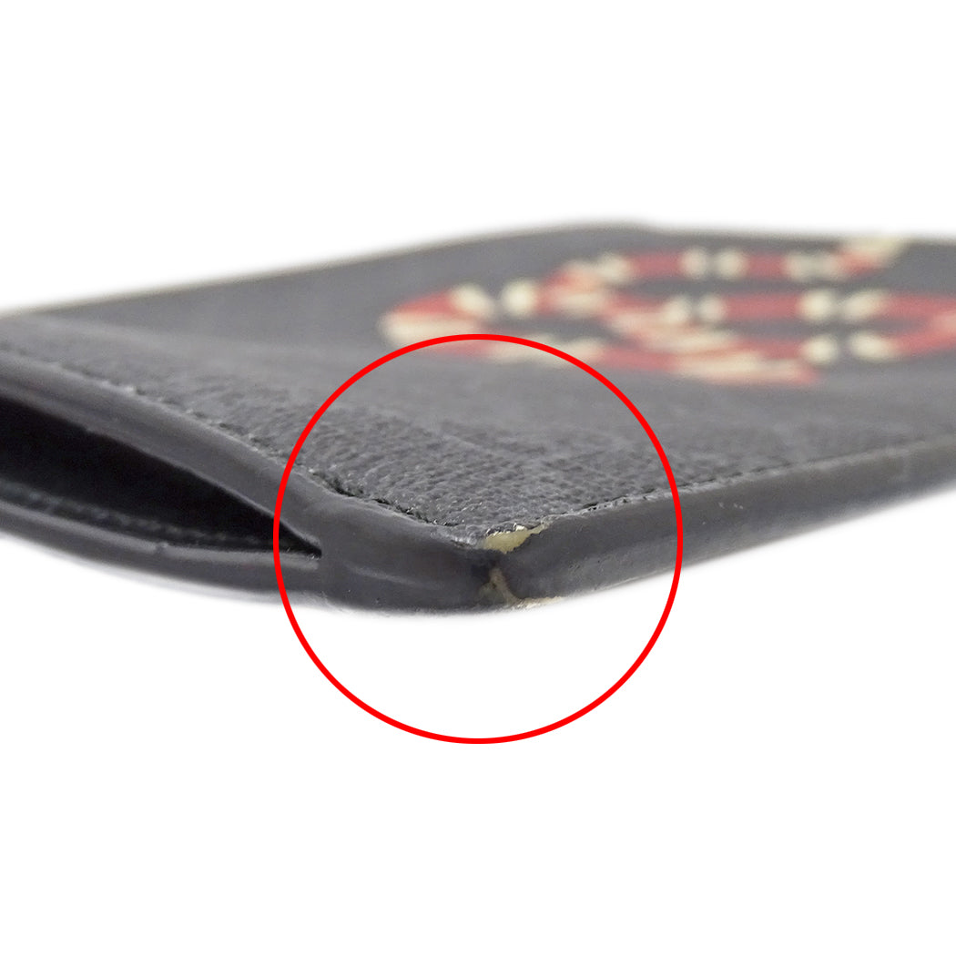 GUCCI グッチ クラッチ・セカンドバッグ キングスネーク ブラック 473904 GGスプリームキャンバス メンズ 【中古】