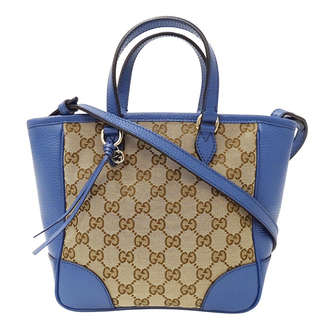 GUCCI グッチ 2wayバッグ GGキャンバス ブルー ベージュ 449241 GGキャンバス レディース 【中古】