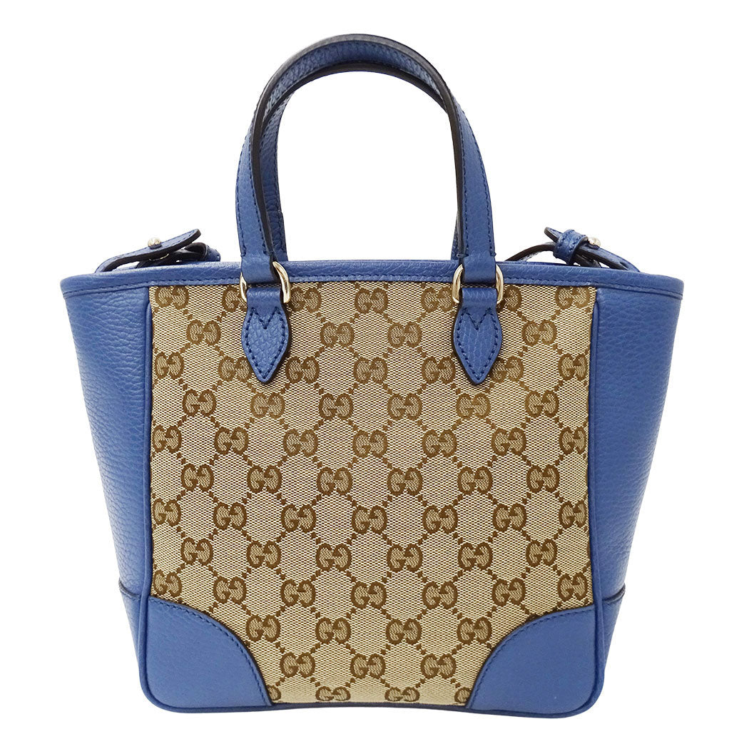 GUCCI グッチ 2wayバッグ GGキャンバス ブルー ベージュ 449241 GGキャンバス レディース 【中古】