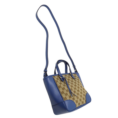 GUCCI グッチ 2wayバッグ GGキャンバス ブルー ベージュ 449241 GGキャンバス レディース 【中古】