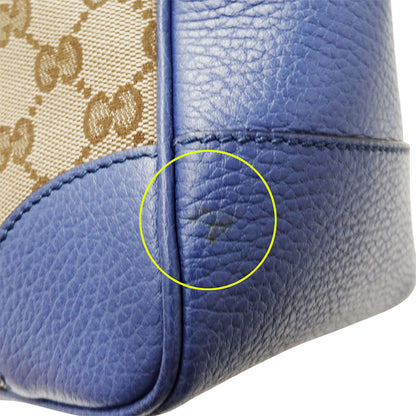 GUCCI グッチ 2wayバッグ GGキャンバス ブルー ベージュ 449241 GGキャンバス レディース 【中古】