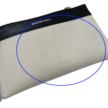 BALENCIAGA バレンシアガ カバスXS ハンドバッグ ホワイト ブラック 390346 キャンバス 【中古】