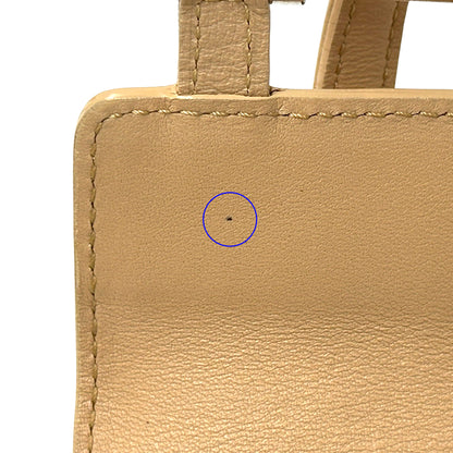 Cartier カルティエ ハンドバッグ カボション ベージュ レザー レディース 【中古】