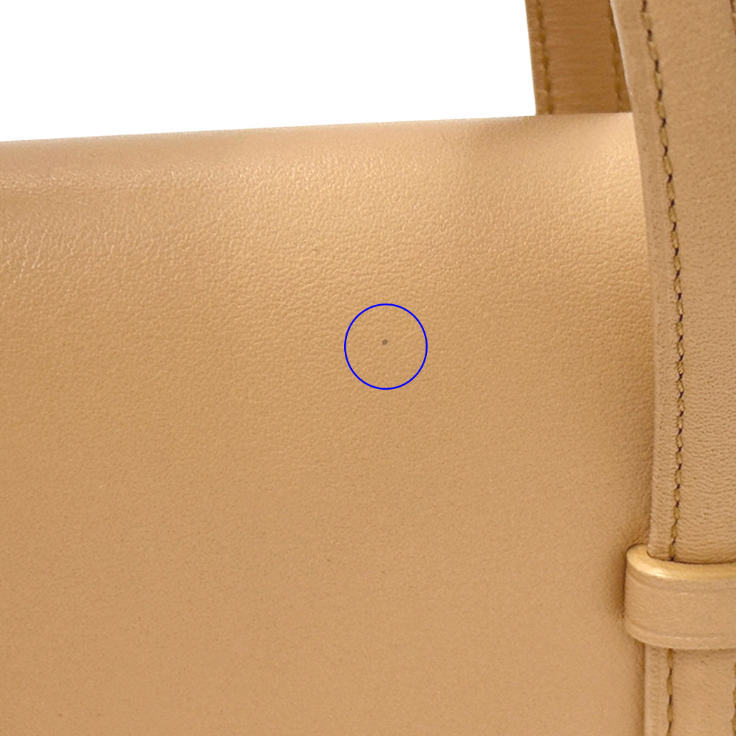 Cartier カルティエ ハンドバッグ カボション ベージュ レザー レディース 【中古】