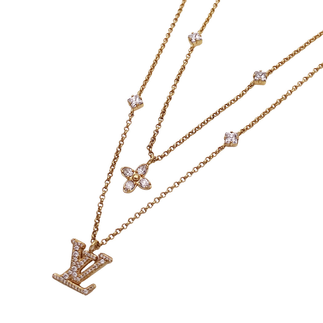 LOUIS VUITTON ルイ・ヴィトン ネックレス・レディLV ネックレス ゴールド レディース M01845 【中古】
