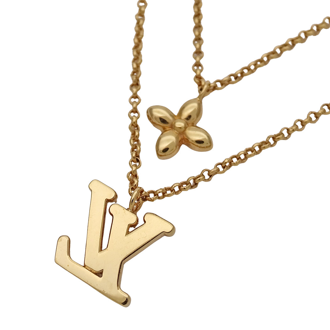 LOUIS VUITTON ルイ・ヴィトン ネックレス・レディLV ネックレス ゴールド レディース M01845 【中古】