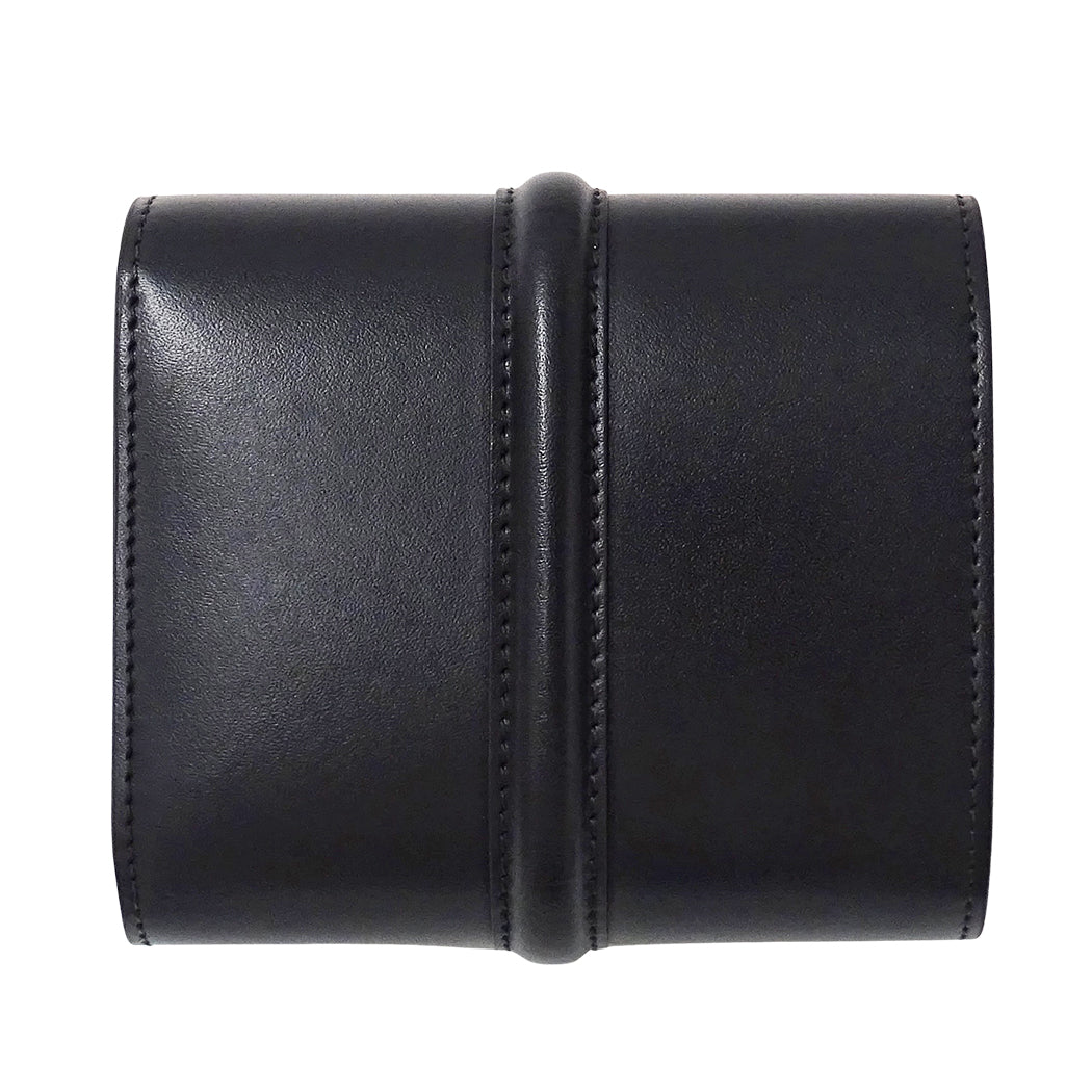 CELINE セリーヌ スモール トリフォールドウォレット 16 セーズ 三つ折り財布 ブラック レザー レディース 【中古】