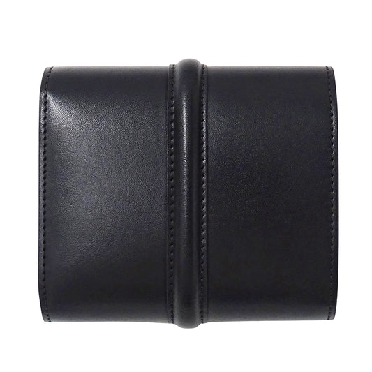 CELINE セリーヌ スモール トリフォールドウォレット 16 セーズ 三つ折り財布 ブラック レザー レディース 【中古】