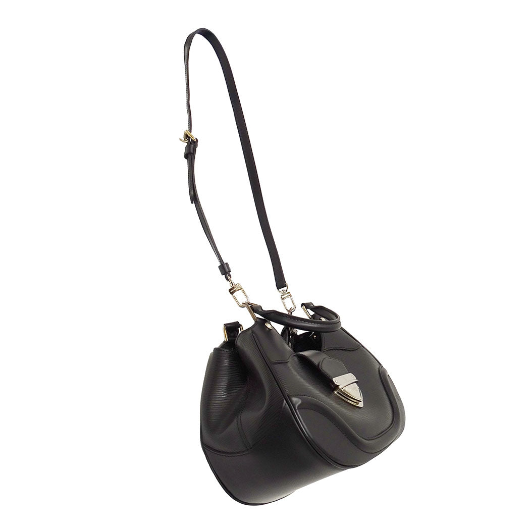 LOUIS VUITTON ルイ・ヴィトン サック・モンテーニュ 2wayバッグ ノワール M59302 エピレザー レディース 【中古】
