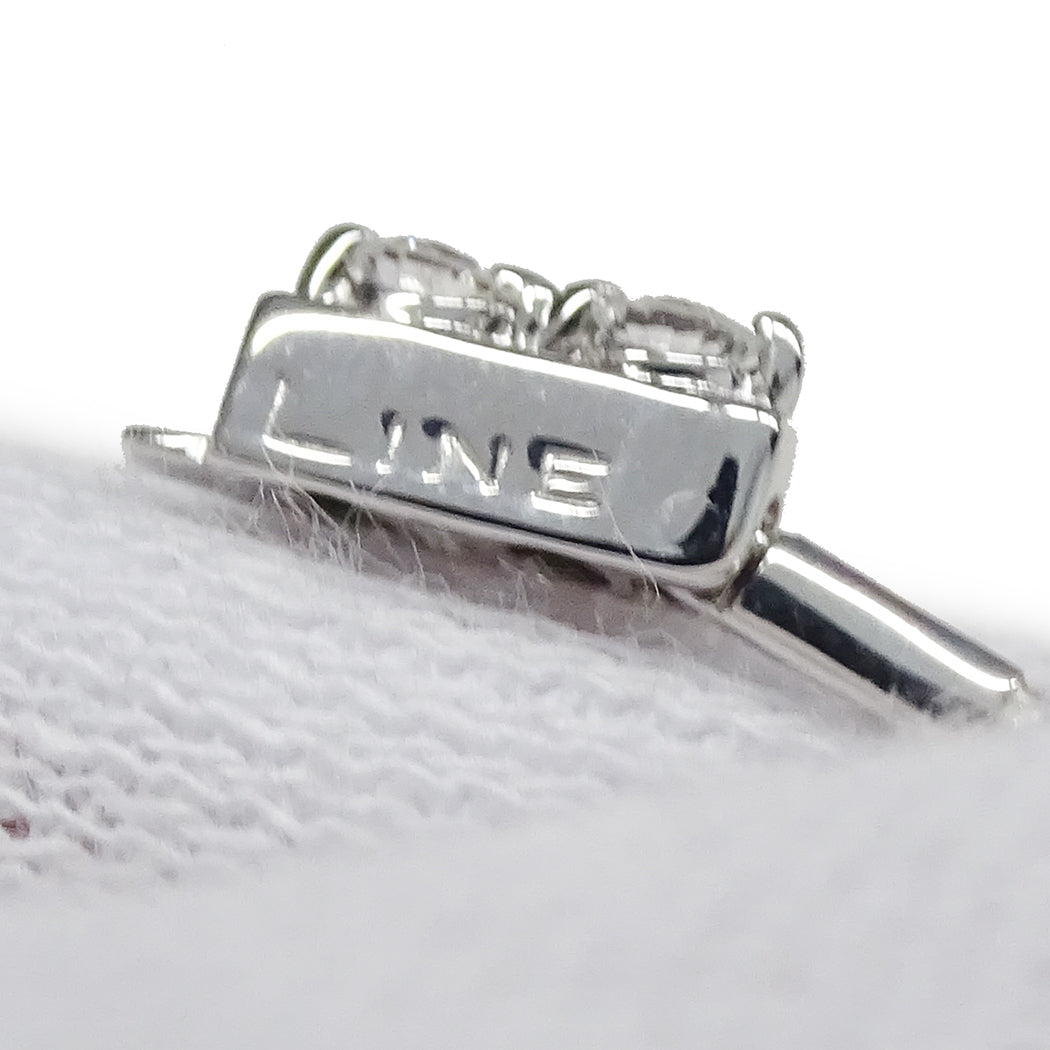 LINE ライン ブレスレット K18WG ダイヤモンド D1.25 レディース メンズ 磨き済み【中古】