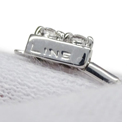 LINE ライン ブレスレット K18WG ダイヤモンド D1.25 レディース メンズ 磨き済み【中古】