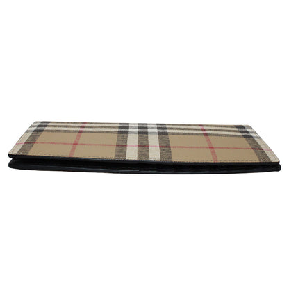 BURBERRY バーバリー 長財布 ブラウン レザー レディース メンズ 【中古】
