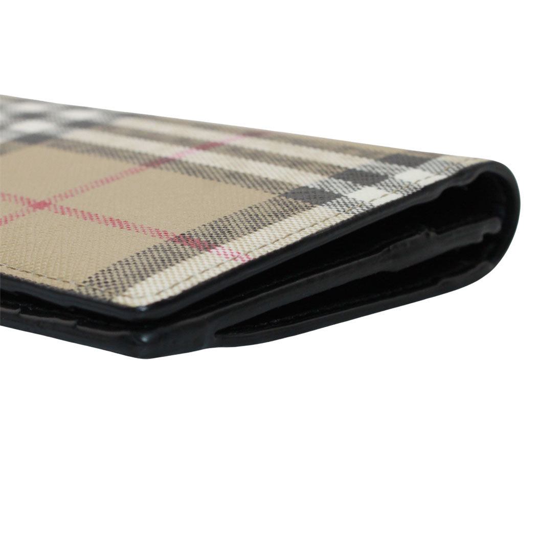 BURBERRY バーバリー 長財布 ブラウン レザー レディース メンズ 【中古】
