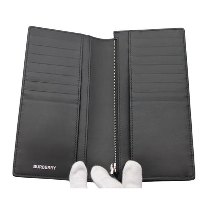 BURBERRY バーバリー 長財布 ブラウン レザー レディース メンズ 【中古】