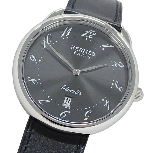 HERMES エルメス アルソー AR4.810 メンズ 腕時計 自動巻き AT ステンレス レザー 磨き済み【中古】