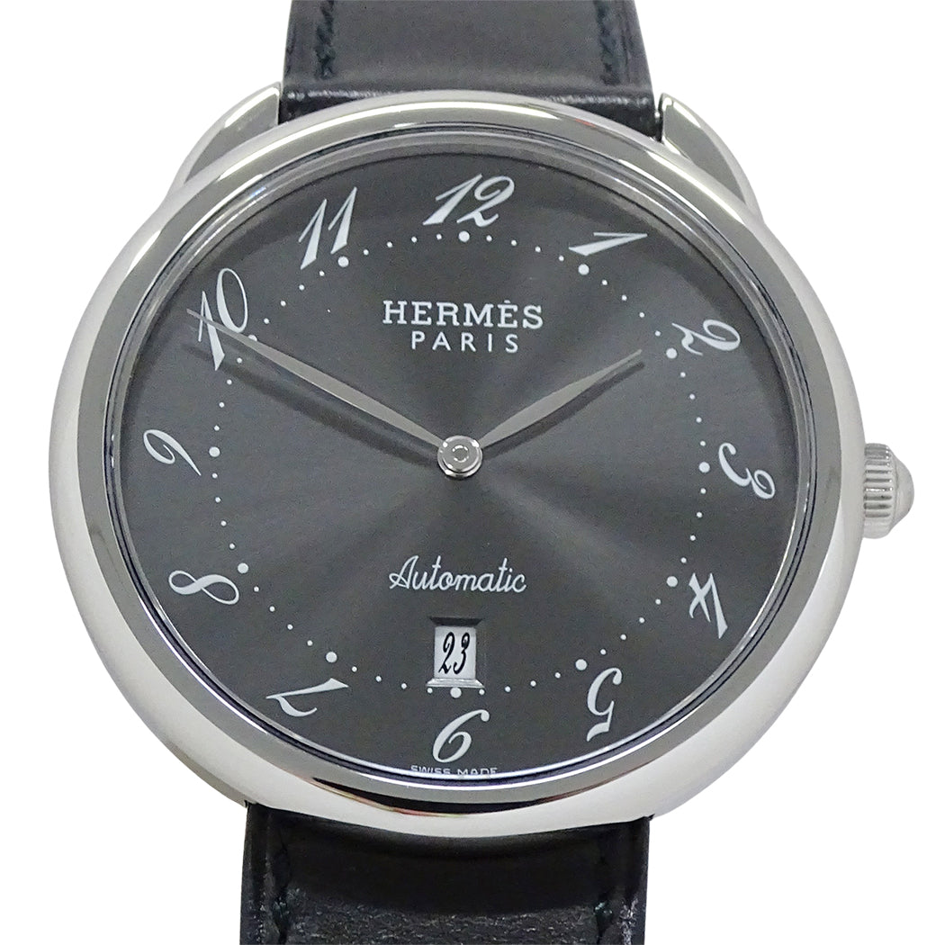 HERMES エルメス アルソー AR4.810 メンズ 腕時計 自動巻き AT ステンレス レザー 磨き済み【中古】