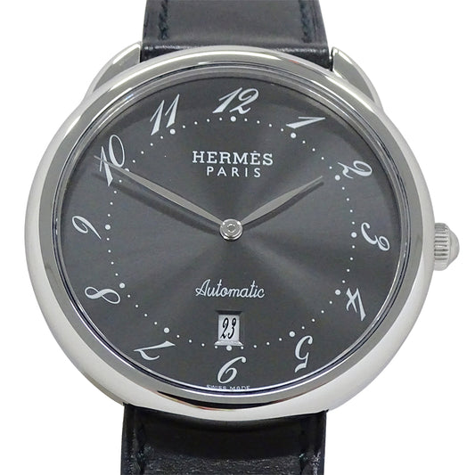 HERMES エルメス アルソー AR4.810 メンズ 腕時計 自動巻き AT ステンレス レザー 磨き済み【中古】