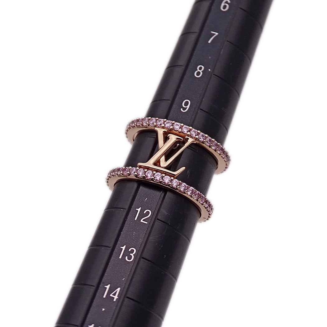 LOUIS VUITTON ルイ・ヴィトン リング・LV アイコニック ストラス リング 指輪 ピンクゴールド レディース M1334S 【中古】