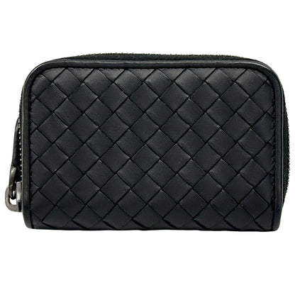 BOTTEGAVENETA ボッテガ・ヴェネタ コインケース イントレチャート ブラック レザー レディース メンズ 【中古】