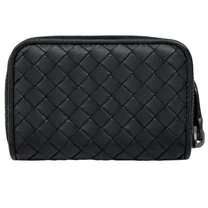 BOTTEGAVENETA ボッテガ・ヴェネタ コインケース イントレチャート ブラック レザー レディース メンズ 【中古】