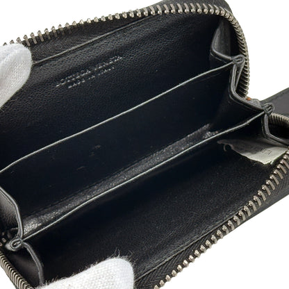 BOTTEGAVENETA ボッテガ・ヴェネタ コインケース イントレチャート ブラック レザー レディース メンズ 【中古】