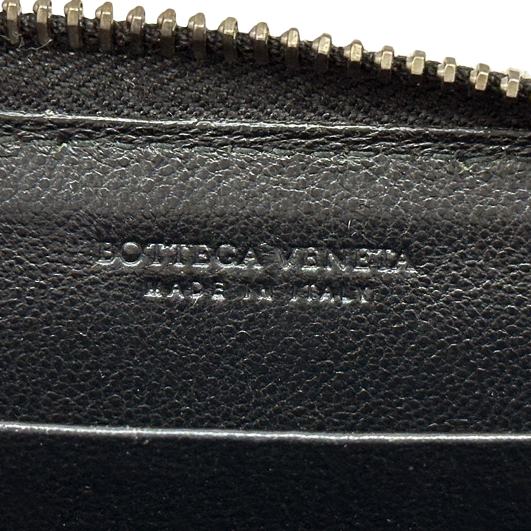 BOTTEGAVENETA ボッテガ・ヴェネタ コインケース イントレチャート ブラック レザー レディース メンズ 【中古】
