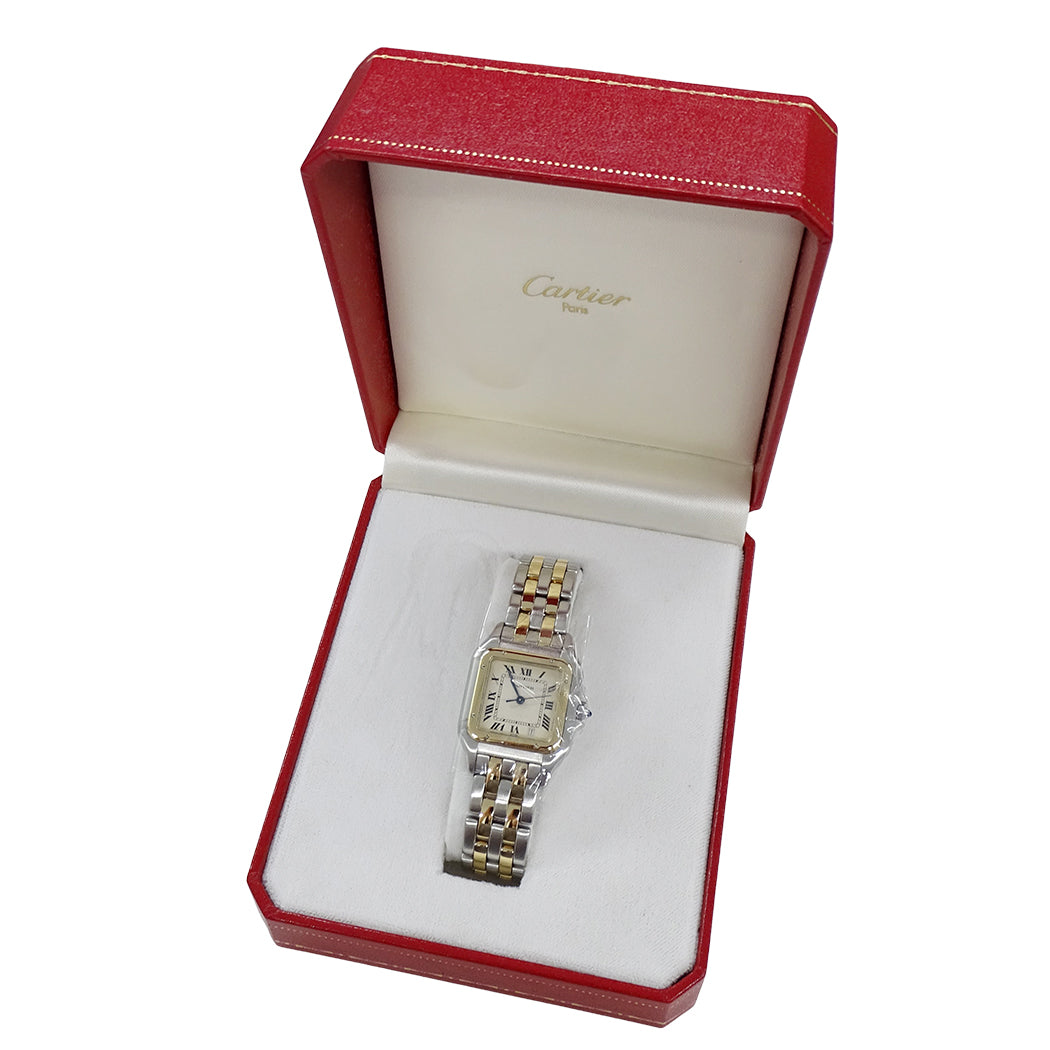Cartier カルティエ パンテール MM W25028B6 ボーイズ 腕時計 クオーツ QZ SS YG 2ロウ 磨き済み 【中古】