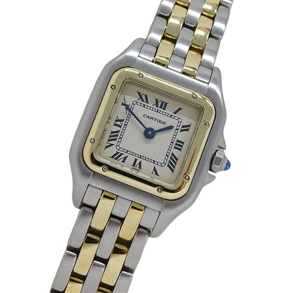 Cartier カルティエ パンテール SM W25029B6 レディース 腕時計 クオーツ QZ SS YG 2ロウ 磨き済み【中古】