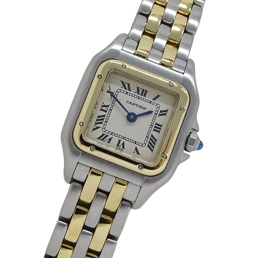 Cartier カルティエ パンテール SM W25029B6 レディース 腕時計 クオーツ QZ SS YG 2ロウ 磨き済み【中古】