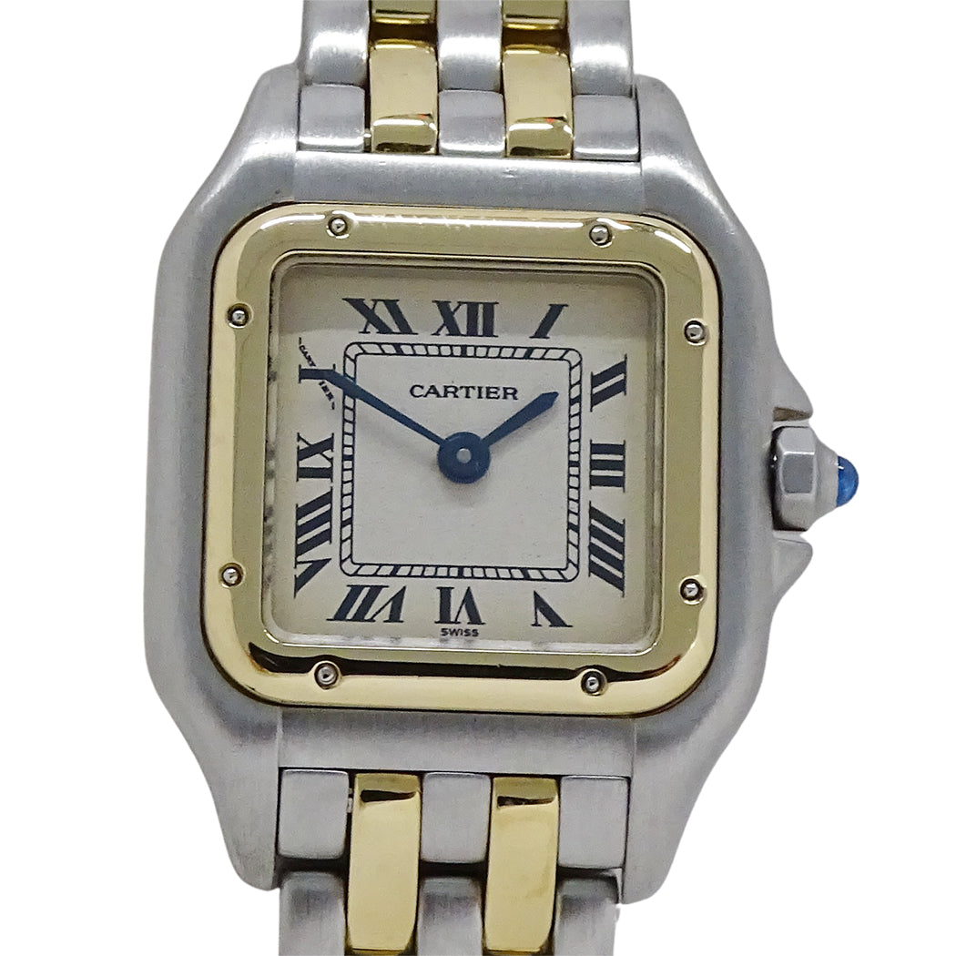 Cartier カルティエ パンテール SM W25029B6 レディース 腕時計 クオーツ QZ SS YG 2ロウ 磨き済み【中古】