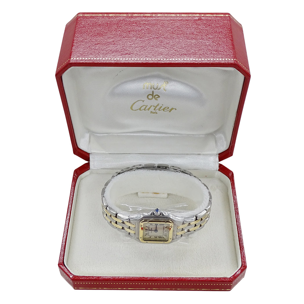 Cartier カルティエ パンテール SM W25029B6 レディース 腕時計 クオーツ QZ SS YG 2ロウ 磨き済み【中古】