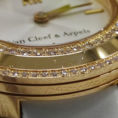 Van Cleef & Arpels ヴァンクリーフ＆アーペル チャーム ミニ VCARO29800 レディース 腕時計 クオーツ 750PG レザー 点検済み【中古】