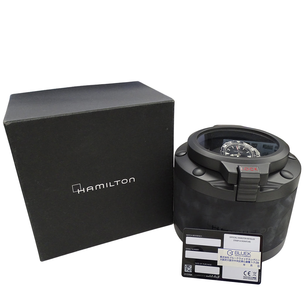 HAMILTON ハミルトン カーキネイビー H776050 メンズ 腕時計 オープンウォーター デイト 自動巻き SS ラバー【中古】