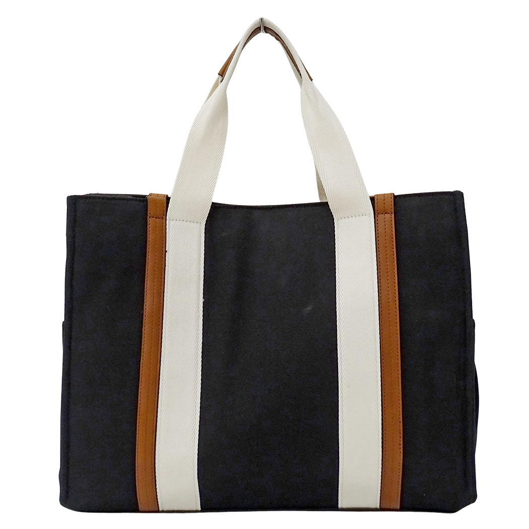 Chloe クロエ トートバッグ ブラック キャンバス レディース 【中古】