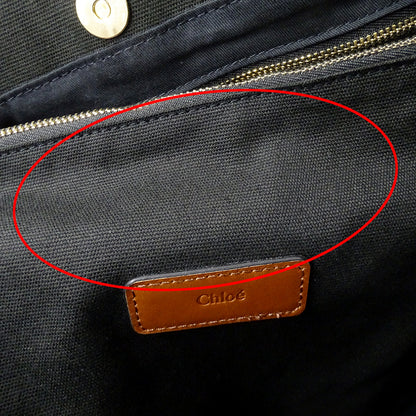 Chloe クロエ トートバッグ ブラック キャンバス レディース 【中古】