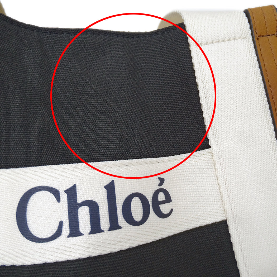 Chloe クロエ トートバッグ ブラック キャンバス レディース 【中古】