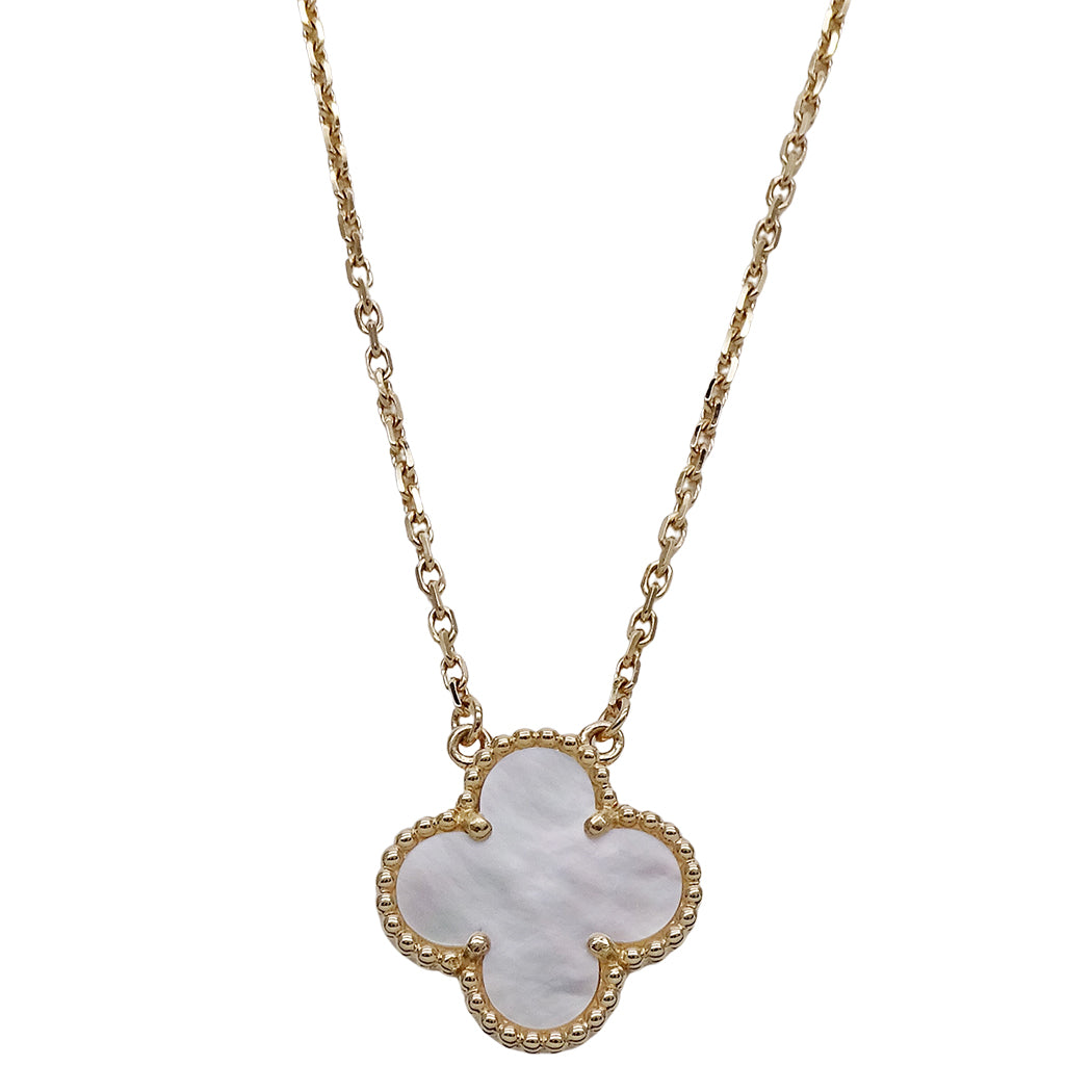 Van Cleef & Arpels ヴァンクリーフ＆アーペル ヴィンテージアルハンブラ ネックレス 750YG ゴールド レディース 磨き済み【中古】