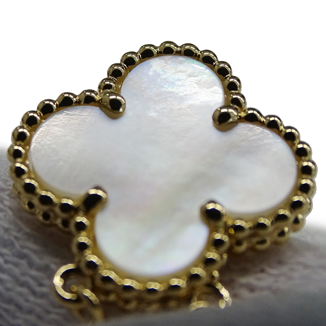 Van Cleef & Arpels ヴァンクリーフ＆アーペル ヴィンテージアルハンブラ ネックレス 750YG イエローゴールド レディース 磨き済み(自社) 【中古】
