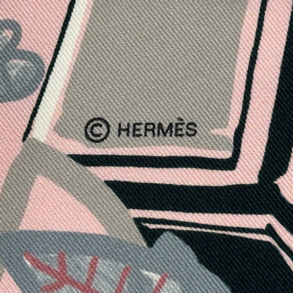 HERMES エルメス カレ90 MODERNISME TROPICAL 熱帯のモダニズム スカーフ ピンク マルチカラー シルク レディース 【中古】
