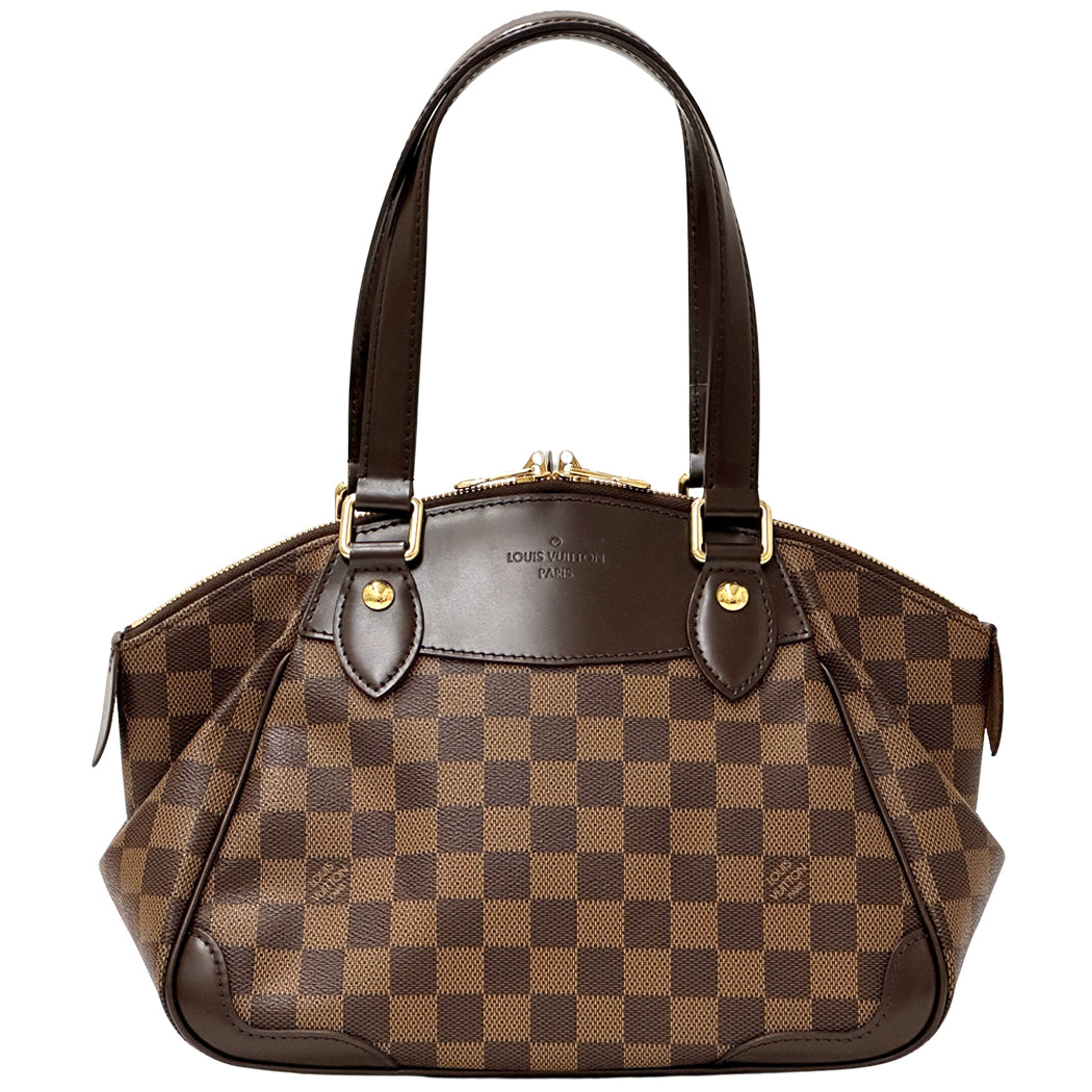 LOUIS VUITTON ルイ・ヴィトン ヴェローナ PM ハンドバッグ ダミエ エベヌ ブラウン N41117 ダミエキャンバス レディース 【中古】